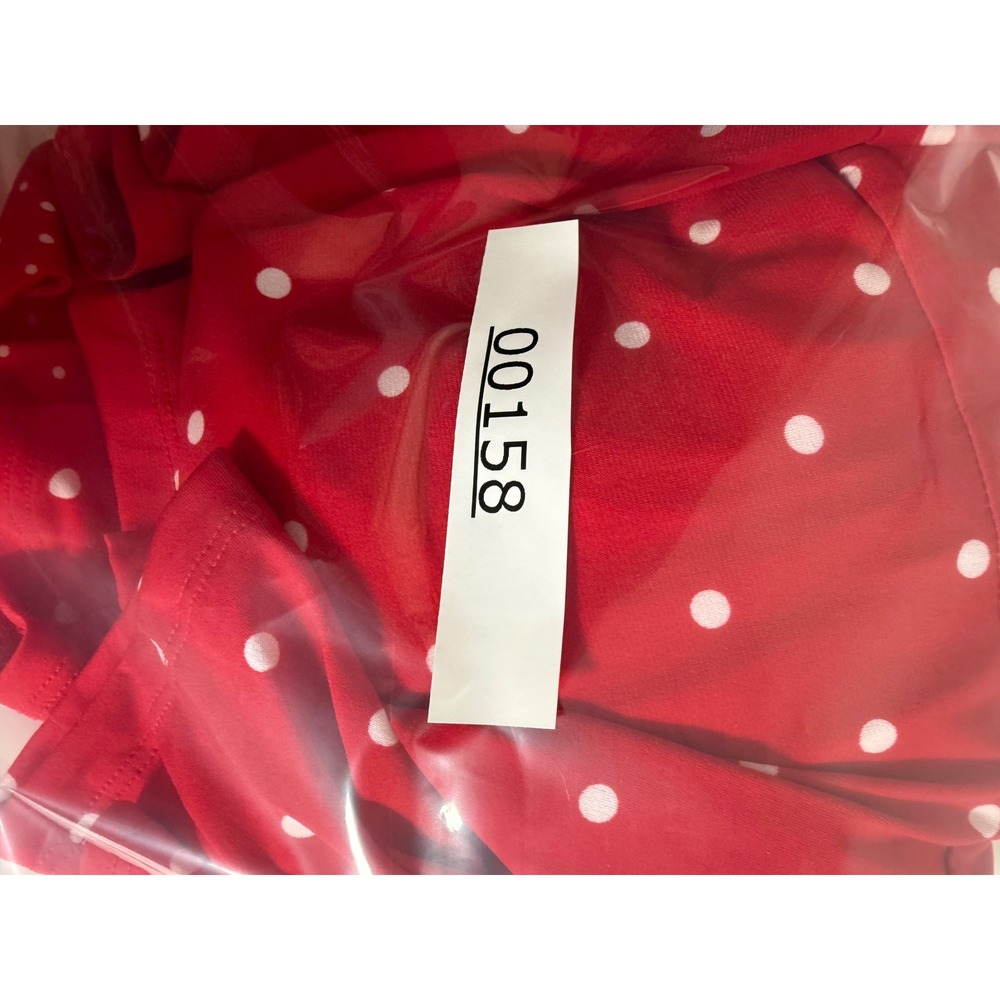 Susan Graver Red Polka Dot Scoop Neck Short Sleeve Top Plus Size 2X Womens - Picture 4 of 4